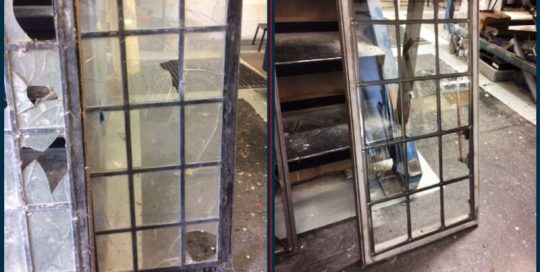 before and after window glass replacement